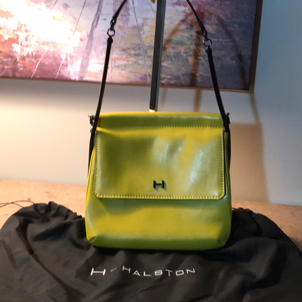 H by Halston Smooth Leather Cross Body Bag